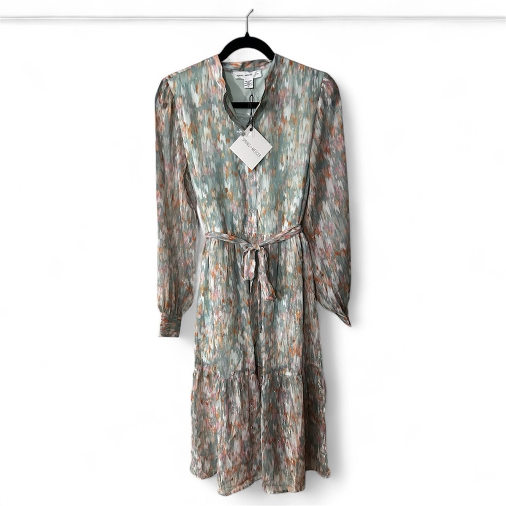 Spring and Mercer Chic WatercolorMidi Dress NEW with tags runs large